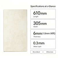 Revêtement de sol en vinyle SPC, noyau rigide, sol intérieur, imperméable, antidérapant, résistant à l'usure, durable pour la maison, l'hôtel, l'école, usage commercial