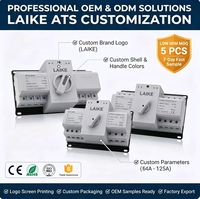 Commutateur de transfert automatique (ATS) intelligent en cuivre 63A 2P de niveau CB pour alimentation de secours de générateur avec écran LCD et temporisation réglable