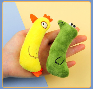 Jouet interactif pour chat en forme d'animal de dessin animé, jouet amusant à pousser et à mâcher pour chats - Product Image 5