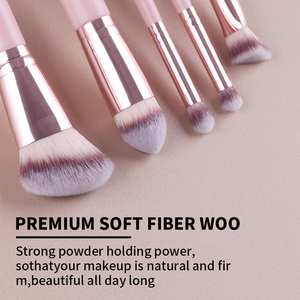 Juego de 5 <span class=keywords><strong>Brochas</strong></span> de Maquillaje Personalizables de Doble Punta, con Pelo Sintético Suave y Mango de Plástico, para Contorno, Polvo Suelto y Base - Product Image 3