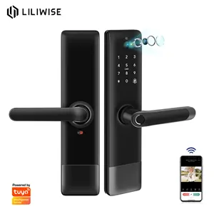 Liliwise – serrure de porte intelligente avec caméra, application Tuya, Bluetooth, sonnette vidéo Homw, serrure de porte, empreinte digitale numérique, nouveauté