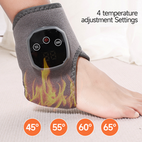 Masseur portable pour chevilles et mains avec chaleur et vibrations, 3 vitesses, 4 niveaux de température, relaxation des pieds par la chaleur pour les personnes âgées, confort quotidien