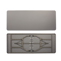 Table à chevalet de camping rectangulaire en plastique pliable de haute qualité de 6 pieds pour les événements