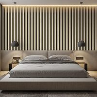 Panneaux acoustiques en bois à lattes, prix de gros, MDF pour mur et plafond