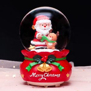 Compagnon de Noël boîte à musique Crystal Ball, créatif Père Noël et renne rougeoyant Snow Music box cadeau de Noël - Product Image 1