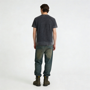 <span class=keywords><strong>T</strong></span>-<span class=keywords><strong>shirt</strong></span> Grafica Vintage Zewu Rock <span class=keywords><strong>Band</strong></span> - Manica Corta, Cotone Lavato, Top per Festival <span class=keywords><strong>Musicali</strong></span> - Product Image 2