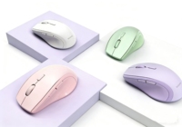 Souris sans fil ergonomique 2.4G Hantianxia+3065 Capteur 1000/1200/1600 DPI 6 boutons Interrupteur Boyue 1M Clics Couleurs personnalisables
