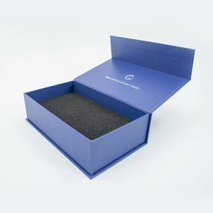 Custom Blue High Quality Magnetic Gift <b>Box</b> for Tea Kitchenware Wine <b>Bottle</b> Opener UV Coating and Embossing Reliable Supplier - Product Image 5