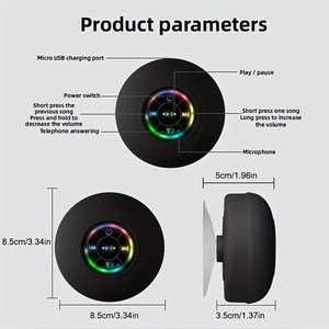 Hotting Best Selling <strong>Led</strong> Wireless <strong>Bluetooth</strong> <strong>Speaker</strong> Portable Waterproof Suction Cup Mini Shower <strong>Speaker</strong> - Product Image 3