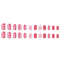 Vente en gros de 24 pièces/boîte de faux ongles à presser avec colle, ongles pointus, faux ongles artificiels, personnalisés