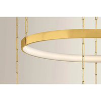 Lustre de plafond LED à 3 anneaux dimmable American Villa Hotel, luminaires circulaires
