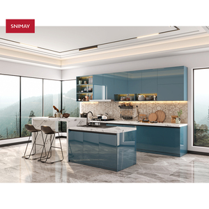 Moderne Hoogglans Huis Polyurethaan En Laminaat Meubelen Keukenkasten Met Ijsland Te Koop - Product Image 3