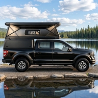 Caja de Camioneta Overland de Aluminio para Acampar, Abertura Automática Rápida para Cuatro Estaciones, Duradera con Núcleo de Panal de Abeja