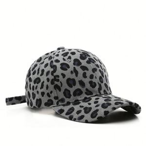 Casquettes de baseball en velours côtelé 6 panneaux de haute qualité, style vintage, tendance streetwear, imprimé léopard, vierges, pour la vente en gros - Product Image 6