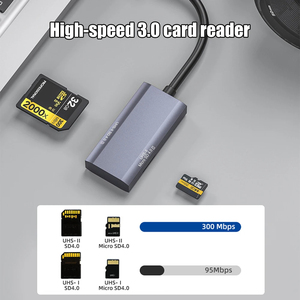 2 in 1 Type-C to USB4.0 Multifunction High-Speed UHS-II PUSH V90 SD/TF Dual <strong>Card</strong> <strong>Reader</strong> - Product Image 5