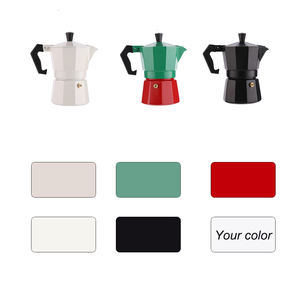 Macchina da caffè Moka italiana classica di alta qualità Design bollitore in alluminio - Product Image 5