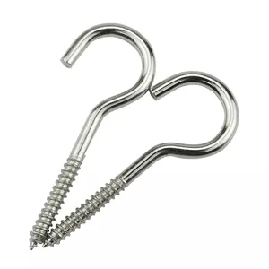 Metal fasteners stainless steel 316 hook loop self tapping eye screw for wood