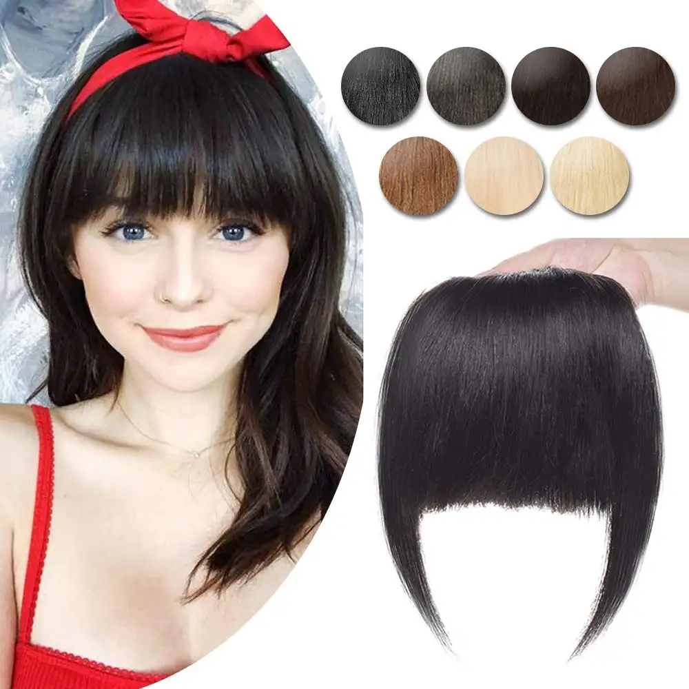 Clip In Thick Hair Bangs Synthetic Front Hairpieces Fringe