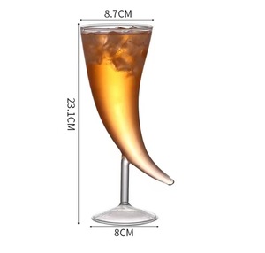 Copa de vino de cristal moderna de alta calidad, con forma de copa de cristal cuerno de toro, copa para beber, copa de jugo de moda para Bar, cóctel - Product Image 2