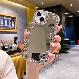 Bord ondulé galvanoplastie TPU miroir placage maquillage coque de téléphone pour <span class=keywords><strong>iPhone</strong></span> <span class=keywords><strong>11</strong></span> 12 13 14 15 16 <span class=keywords><strong>Pro</strong></span> Max XS Max <span class=keywords><strong>pochette</strong></span> de téléphone - Product Image 2