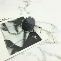 8759 Cos Monocle Unisex Retro Steampunk Geek Thief Montura de Gafas Metálicas Estilo Británico