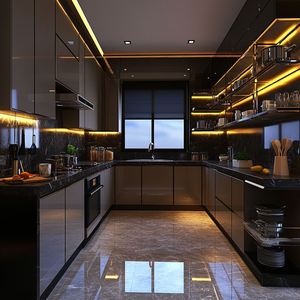 Juego de Muebles de Cocina Modulares Modernos de Lujo 2025, Diseño Lacado, MDF/Tablero de Partículas/Contrachapado, Ecológico e Impermeable para Uso en Hoteles - Product Image 2