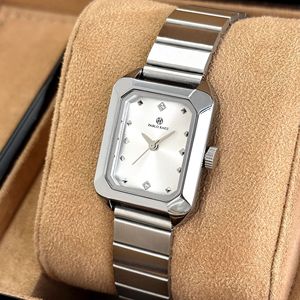 Waterproof golden steel band ladies' fashionable style student quartz <b>square</b> watch for women wristpiece - Product Image 3