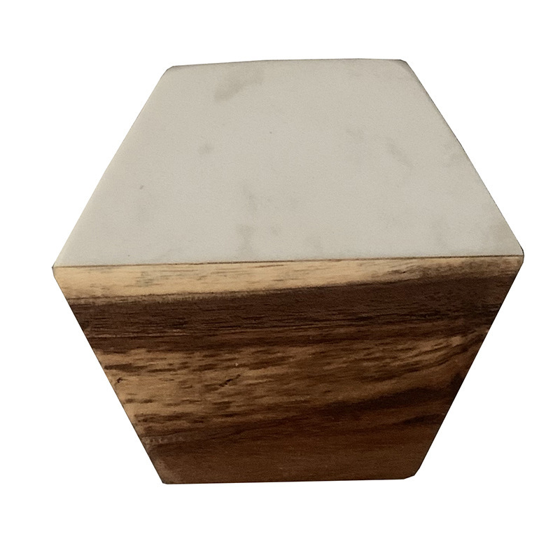 Hexagone (à moitié divisé) blanc