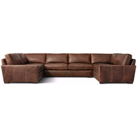 Nouveau design de canapé modulable d'intérieur, revêtement en cuir, meubles de salon, coussin en éponge durable, application multi-scènes