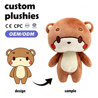 Ours en peluche personnalisé à habiller, OEM ODM, avec logo imprimé, pour cadeau promotionnel d'entreprise ou mascotte