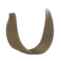 Paquete de 20 Extensiones de Cabello con Cinta Adhesiva Invisible de 26 Pulgadas, Cabello Lacio Rizado, Fibra de Alta Temperatura, Fácil Aplicación para Mujeres