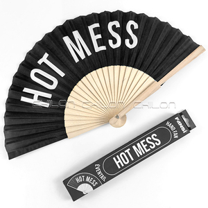 مروحة يدوية مخصصة قابلة للطي مراوح خشبية أصلية مراوح مصنوعة يدويًا إسبانية - Product Image 1