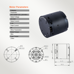 DM-J4340P-2EC Motor reductor de torque sin escobillas para brazo robótico, módulo actuador de articulación industrial, motor hueco sin escobillas para brazo robótico - Product Image 3