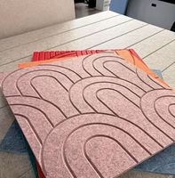 Panneau mural acoustique en fibres de polyester de 12 mm, bande de fibres de polyester, absorption acoustique pour salon, prix d'usine pour la décoration de la maison