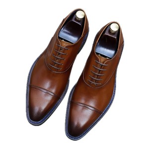 New style leather shoes - men's genuine leather business formal men's cowhide English lace-up trendy wedding shoes for men - men - Product Image 1