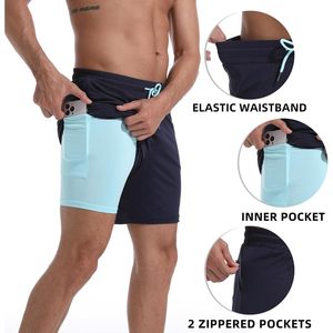 Custom Mens Swim Trunks 7 Inch Board Shorts With Compression Liner Quick Dry Pockets - Product Image 2