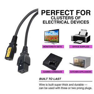 Meilleur prix <span class=keywords><strong>Kema</strong></span> <span class=keywords><strong>Keur</strong></span> <span class=keywords><strong>Cebec</strong></span> Prise mâle/femelle - Câble PDU C13 10A IEC 320 Prise de courant verrouillable C19 C13 Connecteur Câble d'alimentation - Product Image 4
