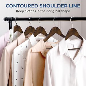 Wholesale Good Price Bulk 360 Swivel <b>Hook</b> Solid Wood Single Hanger Coat Hanger Clothes Hanger for Clothing Store Living Room - Product Image 6