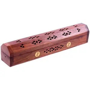 Classical lightweight wooden incense storage box hand-carved incense burner storage incense holder