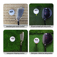 Tapis de golf 4-en-1 en gros, portable, avec simulation réaliste de bunker, pour entraînement intérieur/extérieur