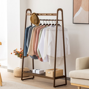 Nan Bamboo <b>Clothes</b> <b>Rack</b> 60x80x100cm Standing Rectangle Portable Clothing Organizer For Living Room Bedroom Shirts - Product Image 4