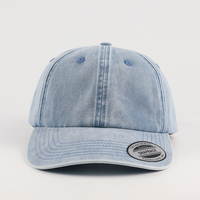 Chapeau de papa en éponge française de haute qualité profil bas Pigment non structuré teint Logo personnalisé motif à pois or cuivre boucle casquette de Baseball