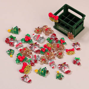 ซานตาสโนว์แมนมีกากเพชร<span class=keywords><strong>รูป</strong></span>การ์ตูนน่ารักๆ<span class=keywords><strong>รูป</strong></span>ตัวการ์ตูนคริสต์มาสเรซินแบบหลังเรียบสำหรับทำมือ - Product Image 4