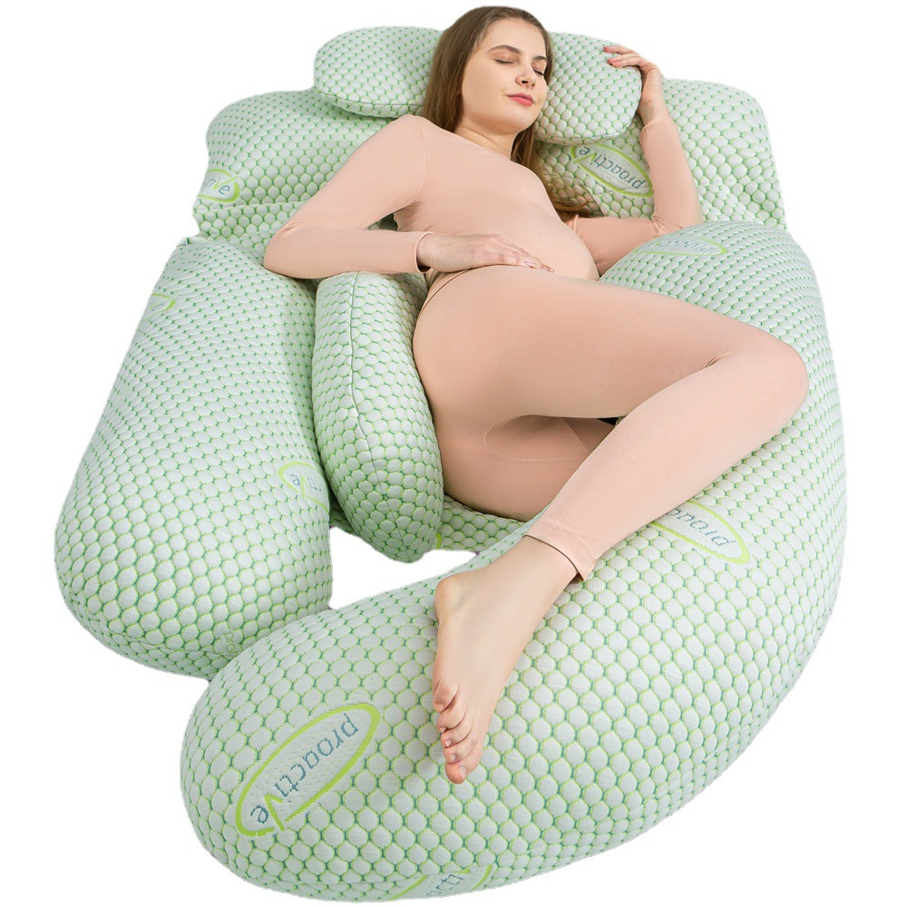 Travesseiro para mulheres grávidas travesseiro em forma de U travesseiro de dormir lateral da cintura apoio para a barriga