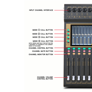 Professioneller <span class=keywords><strong>DJ</strong></span>-<span class=keywords><strong>Controller</strong></span> Musik-Konsole 16-Kanal 16 DSP-Effekte Touchscreen XLR-Eingänge Audio-<span class=keywords><strong>Interface</strong></span> Aufnahme - Product Image 2