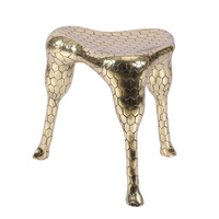 Chaise contemporaine haut de gamme personnalisée en cuir de crocodile, tabouret haut en laiton doré pour la maison, l'appartement, la villa, l'hôtel