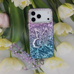 Funda de Teléfono Móvil de Lujo con Pedrería para iPhone X, Xr, Xs Max, 11, 12, 13, 14, 15, 16, 17 Pro Max, Fundas de Teléfono con Diseño de Mariposa para <span class=keywords><strong>Redmi</strong></span> 14C - Product Image 5