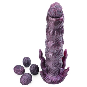 N-MR5306 Octopus-shaped Laying Eggs <b>Dildo</b> for Anal Vagina Sex Explore Thick Ovipositor <b>Dildo</b> with 6 Egg and Push Stick for Adult - Product Image 3