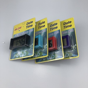 Bk-208 Car Digital <b>Clock</b> Rectangle Lcd Display Date Time <b>Battery</b> Powered For Vehicle Dashboard Mounting - Product Image 1