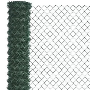 Jala kawat siklon pagar berlian galvanis pagar rantai lapis vinil hitam Pvc kawat penghubung harga rendah anyaman besi logam 8 kaki 6 kaki